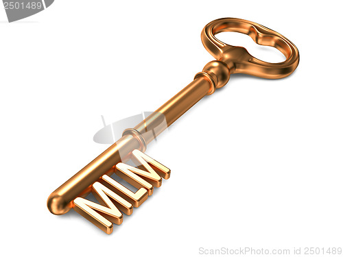 Image of MLM - Golden Key. Business Concept.