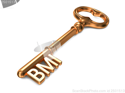 Image of BMI - Golden Key. Health Concept.