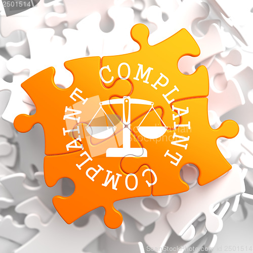 Image of Complaint Concept on Orange Puzzle.