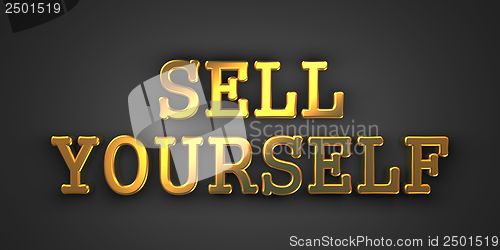 Image of Sell Yourself. Business Background.