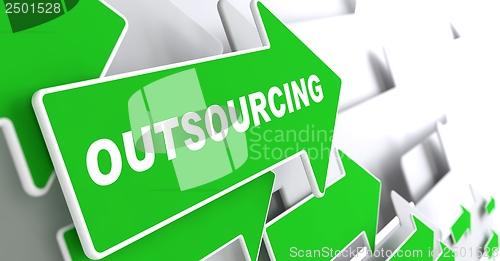 Image of Outsourcing. Business Background.