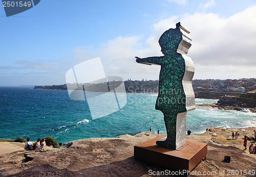 Image of Sculpture by the Sea exhibit at Bondi Australia