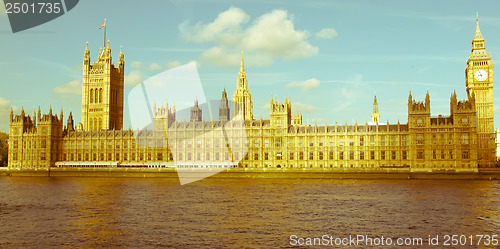 Image of Retro looking Houses of Parliament