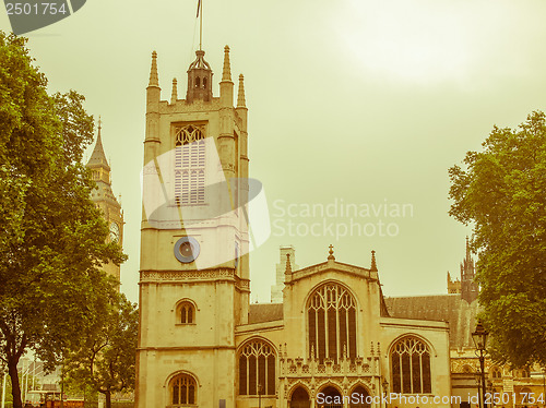 Image of Retro looking Westminster Abbey