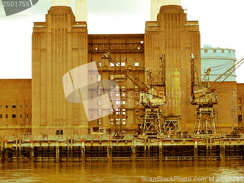 Image of Retro looking Battersea Powerstation London