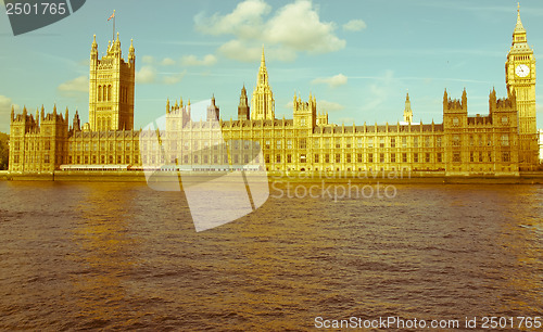 Image of Retro looking Houses of Parliament