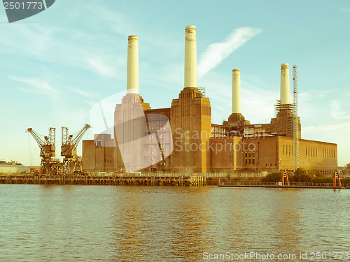 Image of Retro looking Battersea Powerstation London