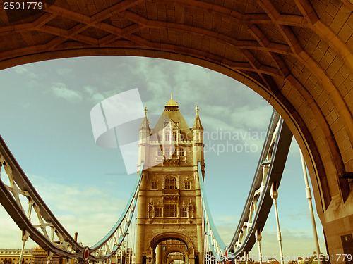 Image of Retro looking Tower Bridge, London