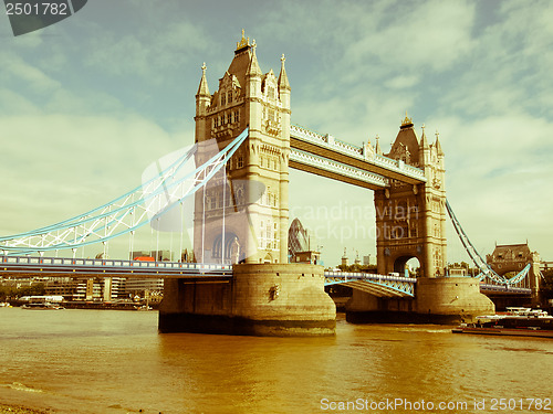 Image of Retro looking Tower Bridge, London