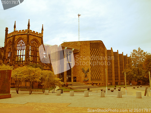 Image of Retro looking Coventry Cathedral