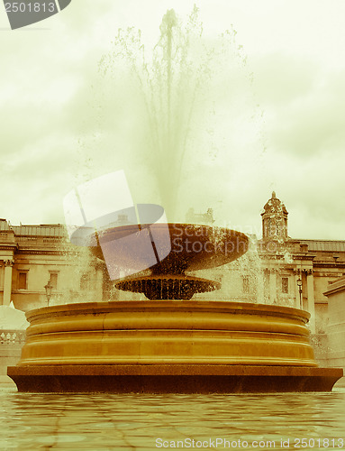 Image of Retro looking Trafalgar Square, London