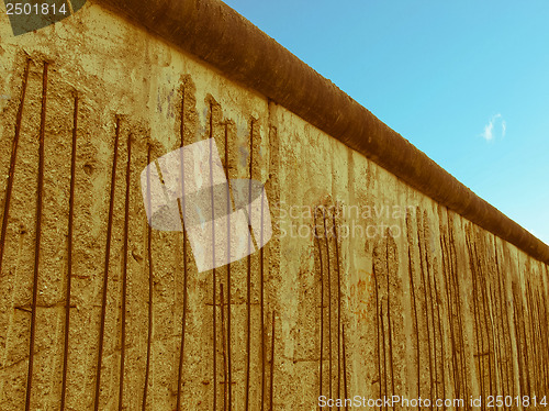 Image of Retro looking Berlin Wall