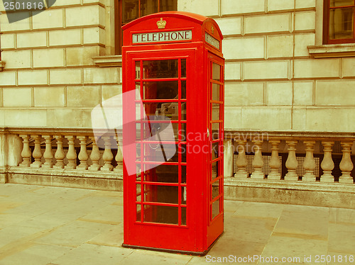 Image of Retro looking London telephone box