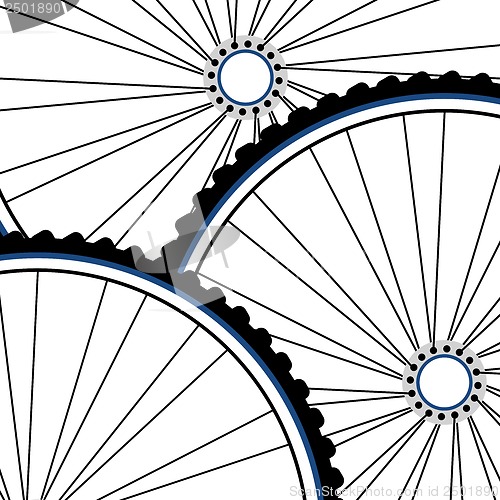 Image of Bicycle wheel set isolated on white