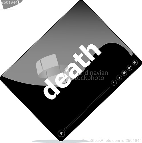 Image of Video player for web with death word