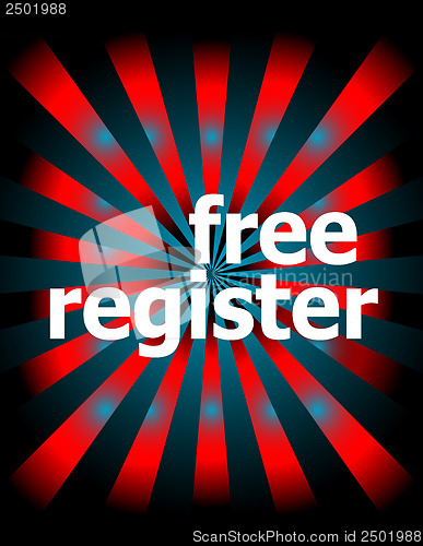 Image of Abstract background of star burst with free register word