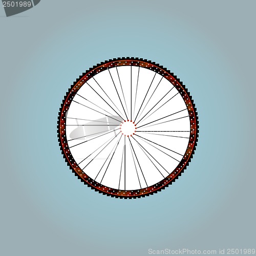 Image of bike wheel black silhouette