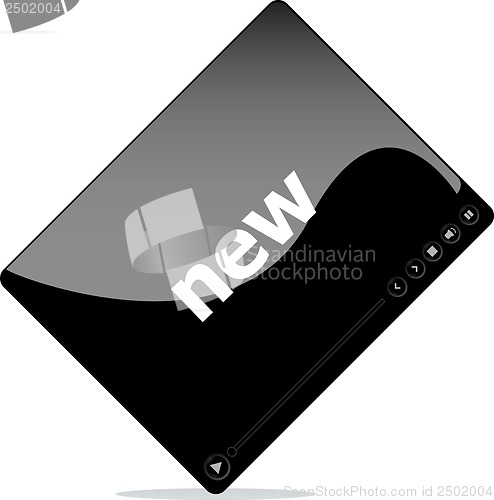 Image of Video movie media player with new on it