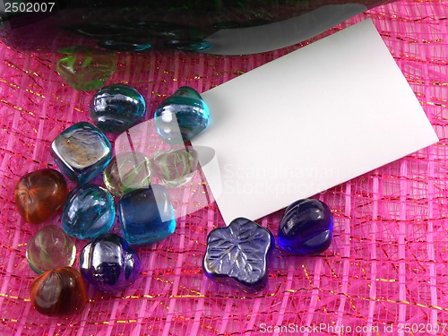 Image of champagne bottle with stones