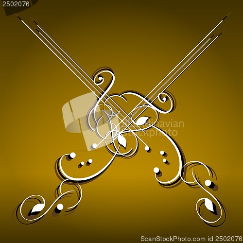 Image of Royal template with ornate background and golden swirls