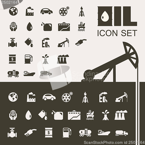 Image of Oil Industry Flat Icon Set