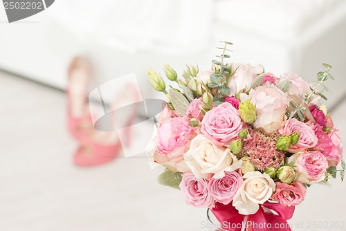 Image of bright luxury wedding flowers background