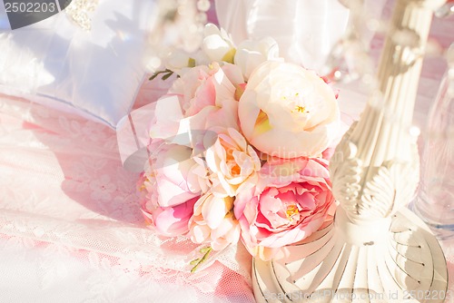 Image of bright luxury wedding flowers background