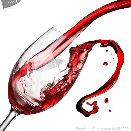 Image of Splash of wine isolated on white