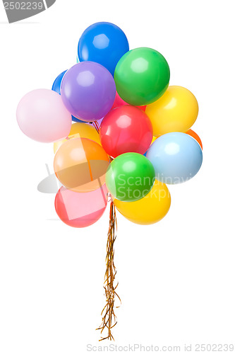 Image of color balloons isolated on white