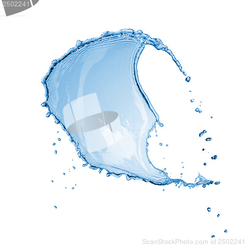Image of water splash isolated on white