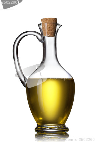 Image of Bottle of oil isolated on white