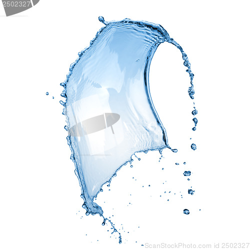 Image of water splash isolated on white