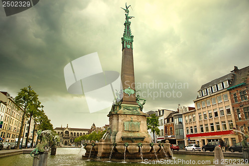 Image of Fountain in honor of Jules Anspach, Brussels, Belgium