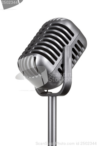 Image of Retro microphone isolated on white