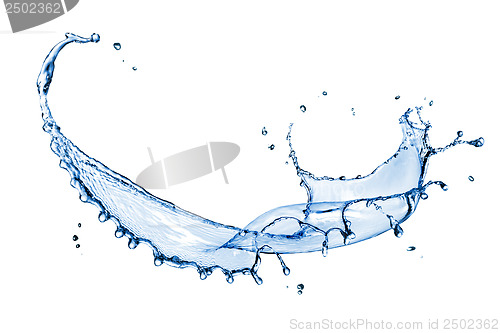 Image of water splash isolated on white background