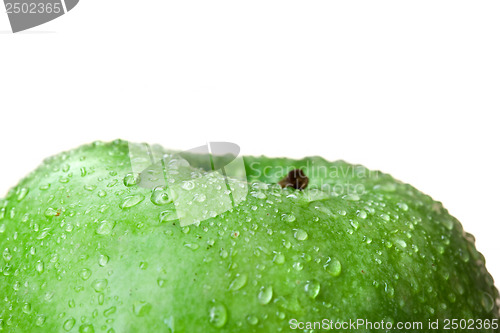Image of green apple isolated on white