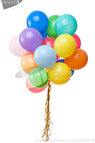 Image of color balloons isolated on white