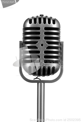 Image of Retro microphone isolated on white