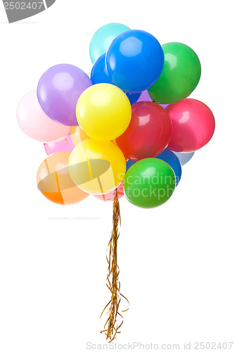 Image of color balloons isolated on white