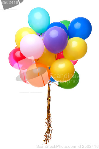 Image of color balloons isolated on white