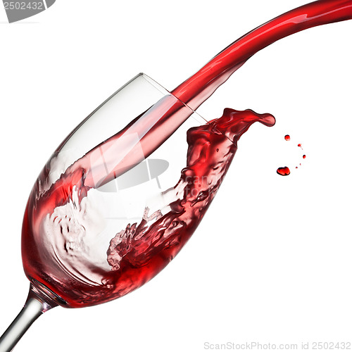Image of Splash of wine isolated on white