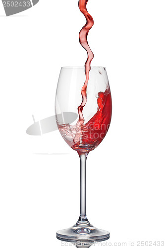 Image of Splash of wine isolated on white