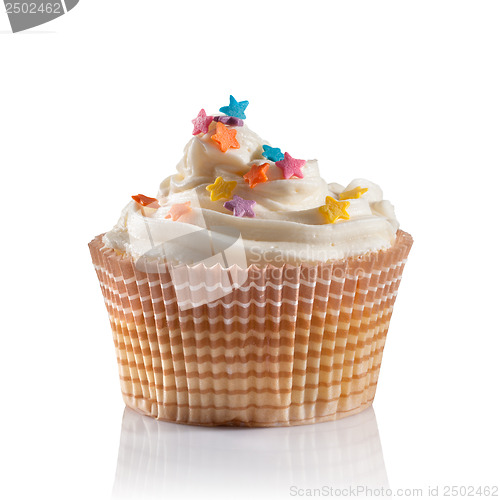 Image of a cupcake isolated on white