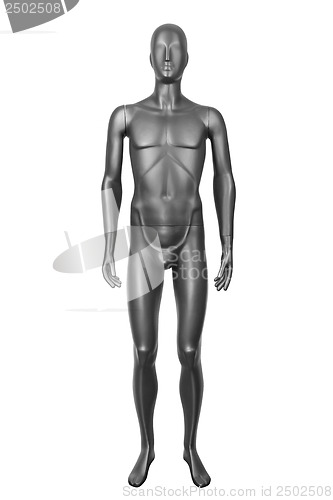 Image of black male mannequin isolated on white