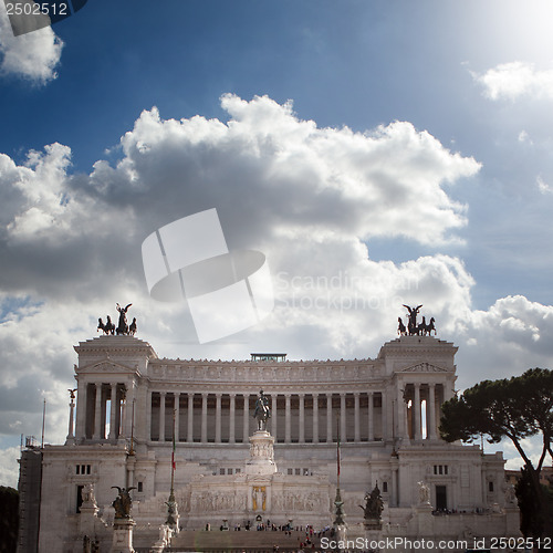 Image of The Piazza Venezia, Vittorio Emanuele in Rome, Italy