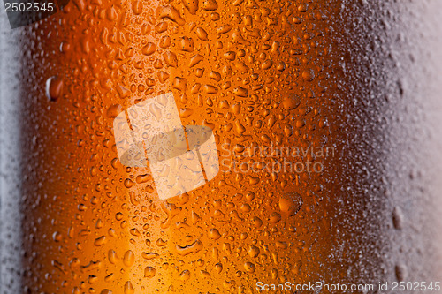 Image of Beer bottle with water drops and frost