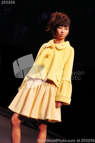 Image of Asian model on the catwalk during a fashion show - EDITORIAL ONL