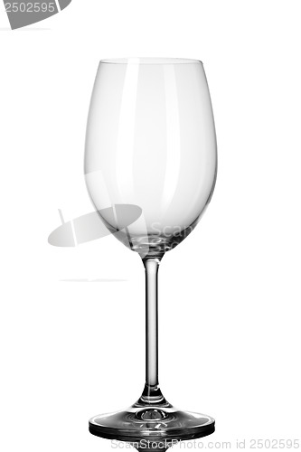 Image of empty wineglass isolated on white