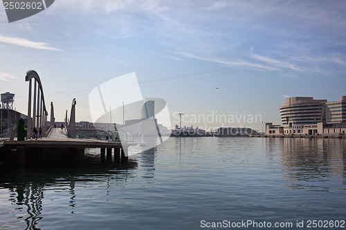 Image of Rambla del Mar in Barcelona, Spain