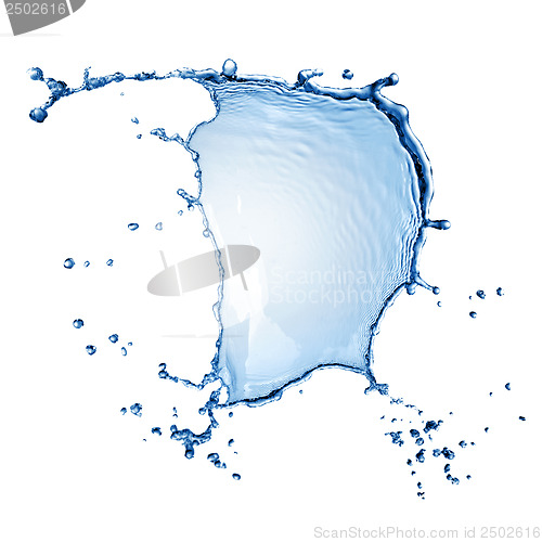 Image of water splash isolated on white
